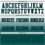 Custom White Midnight Green-Black Authentic Fade Fashion Football Jersey