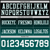 Custom Black White-Midnight Green Authentic Fade Fashion Football Jersey