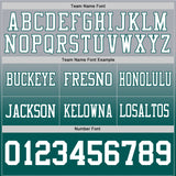 Custom Gray White-Midnight Green Authentic Fade Fashion Football Jersey