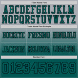 Custom Gray Midnight Green-Black Authentic Fade Fashion Football Jersey
