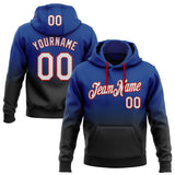 Custom Stitched Royal White Black-Red Fade Fashion Sports Pullover Sweatshirt Hoodie