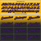 Custom Stitched Gold Purple-Black Fade Fashion Sports Pullover Sweatshirt Hoodie
