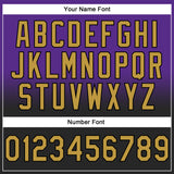 Custom Stitched Purple Old Gold-Black Fade Fashion Sports Pullover Sweatshirt Hoodie