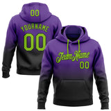 Custom Stitched Purple Neon Green-Black Fade Fashion Sports Pullover Sweatshirt Hoodie
