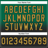 Custom Stitched Kelly Green Old Gold-Black Fade Fashion Sports Pullover Sweatshirt Hoodie