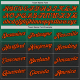 Custom Stitched Kelly Green Orange-Black Fade Fashion Sports Pullover Sweatshirt Hoodie