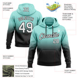 Custom Stitched Ice Blue White-Black Fade Fashion Sports Pullover Sweatshirt Hoodie