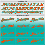 Custom Stitched White Orange-Aqua Fade Fashion Sports Pullover Sweatshirt Hoodie