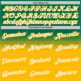 Custom Stitched Kelly Green White-Gold Fade Fashion Sports Pullover Sweatshirt Hoodie