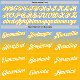 Custom Stitched Light Blue White-Gold Fade Fashion Sports Pullover Sweatshirt Hoodie