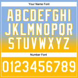 Custom Stitched Light Blue White-Gold Fade Fashion Sports Pullover Sweatshirt Hoodie