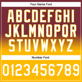 Custom Stitched Burgundy White-Gold Fade Fashion Sports Pullover Sweatshirt Hoodie