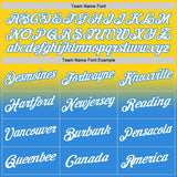 Custom Stitched Yellow White-Powder Blue Fade Fashion Sports Pullover Sweatshirt Hoodie