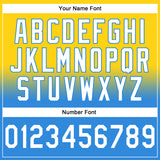 Custom Stitched Yellow White-Powder Blue Fade Fashion Sports Pullover Sweatshirt Hoodie