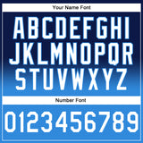 Custom Stitched Navy White-Powder Blue Fade Fashion Sports Pullover Sweatshirt Hoodie