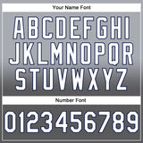 Custom Stitched Gray White Steel Gray-Navy Fade Fashion Sports Pullover Sweatshirt Hoodie