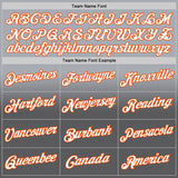 Custom Stitched Gray White Steel Gray-Orange Fade Fashion Sports Pullover Sweatshirt Hoodie