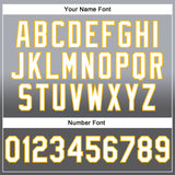 Custom Stitched Gray White Steel Gray-Gold Fade Fashion Sports Pullover Sweatshirt Hoodie