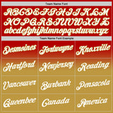 Custom Stitched Red White-Old Gold Fade Fashion Sports Pullover Sweatshirt Hoodie