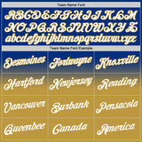 Custom Stitched Royal White-Old Gold Fade Fashion Sports Pullover Sweatshirt Hoodie