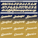 Custom Stitched Navy White-Old Gold Fade Fashion Sports Pullover Sweatshirt Hoodie