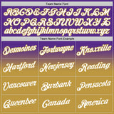 Custom Stitched Purple White-Old Gold Fade Fashion Sports Pullover Sweatshirt Hoodie