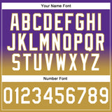 Custom Stitched Purple White-Old Gold Fade Fashion Sports Pullover Sweatshirt Hoodie