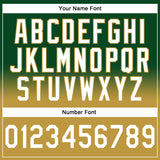 Custom Stitched Green White-Old Gold Fade Fashion Sports Pullover Sweatshirt Hoodie