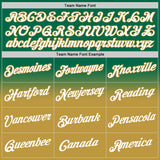 Custom Stitched Kelly Green White-Old Gold Fade Fashion Sports Pullover Sweatshirt Hoodie