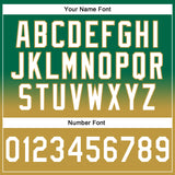 Custom Stitched Kelly Green White-Old Gold Fade Fashion Sports Pullover Sweatshirt Hoodie