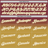 Custom Stitched Burgundy White-Old Gold Fade Fashion Sports Pullover Sweatshirt Hoodie