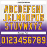 Custom Stitched White Gold-Purple Fade Fashion Sports Pullover Sweatshirt Hoodie