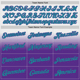 Custom Stitched White Teal-Purple Fade Fashion Sports Pullover Sweatshirt Hoodie