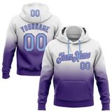 Custom Stitched White Light Blue-Purple Fade Fashion Sports Pullover Sweatshirt Hoodie