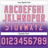 Custom Stitched White Medium Pink-Purple Fade Fashion Sports Pullover Sweatshirt Hoodie