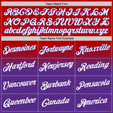 Custom Stitched Red White-Purple Fade Fashion Sports Pullover Sweatshirt Hoodie