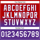 Custom Stitched Red White-Purple Fade Fashion Sports Pullover Sweatshirt Hoodie