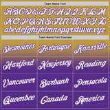 Custom Stitched Old Gold White-Purple Fade Fashion Sports Pullover Sweatshirt Hoodie