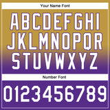 Custom Stitched Old Gold White-Purple Fade Fashion Sports Pullover Sweatshirt Hoodie