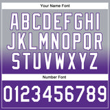 Custom Stitched Gray White-Purple Fade Fashion Sports Pullover Sweatshirt Hoodie