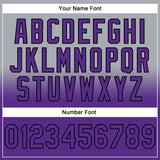 Custom Stitched Gray Purple-Black Fade Fashion Sports Pullover Sweatshirt Hoodie