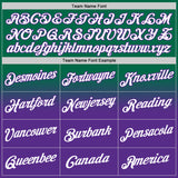 Custom Stitched Kelly Green White-Purple Fade Fashion Sports Pullover Sweatshirt Hoodie