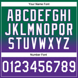 Custom Stitched Kelly Green White-Purple Fade Fashion Sports Pullover Sweatshirt Hoodie