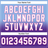 Custom Stitched Light Blue White Purple-Pink Fade Fashion Sports Pullover Sweatshirt Hoodie