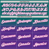 Custom Stitched Teal White Purple-Pink Fade Fashion Sports Pullover Sweatshirt Hoodie