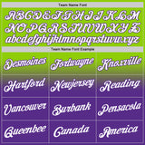 Custom Stitched Neon Green White-Purple Fade Fashion Sports Pullover Sweatshirt Hoodie