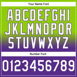 Custom Stitched Neon Green White-Purple Fade Fashion Sports Pullover Sweatshirt Hoodie