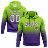 Custom Stitched Neon Green White-Purple Fade Fashion Sports Pullover Sweatshirt Hoodie
