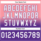 Custom Stitched Medium Pink White-Purple Fade Fashion Sports Pullover Sweatshirt Hoodie