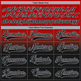 Custom Red Black-Gray Fade Fashion Hockey Lace Neck Jersey